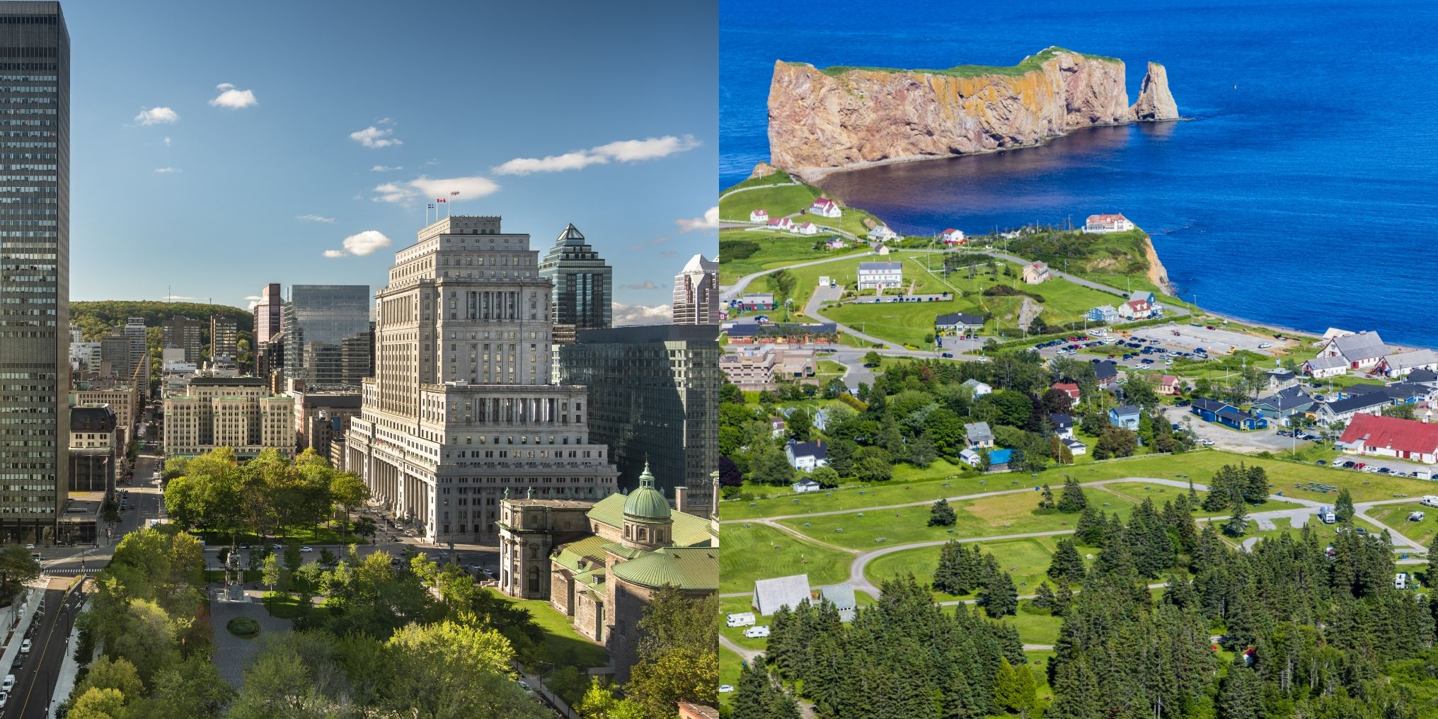  City of Montreal and Rocher Percé